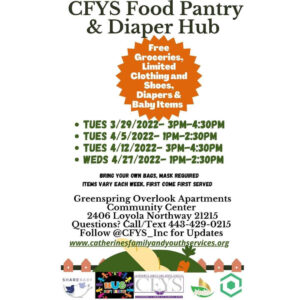 CFYS Food Pantry & Diaper Hub.